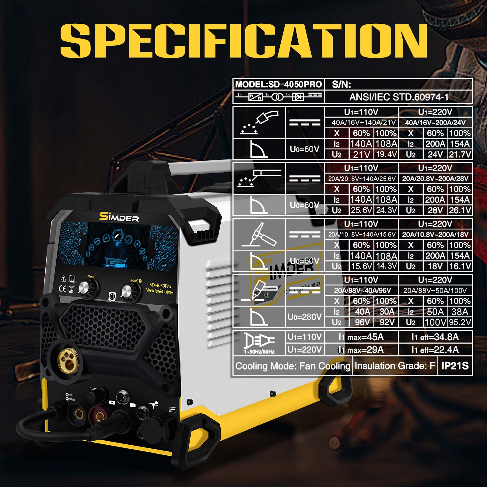 [24 Hours Flash Deal]SSimder Upgraded SD-4050Pro(2024) 10-in-1 Aluminum Welder&Cutter