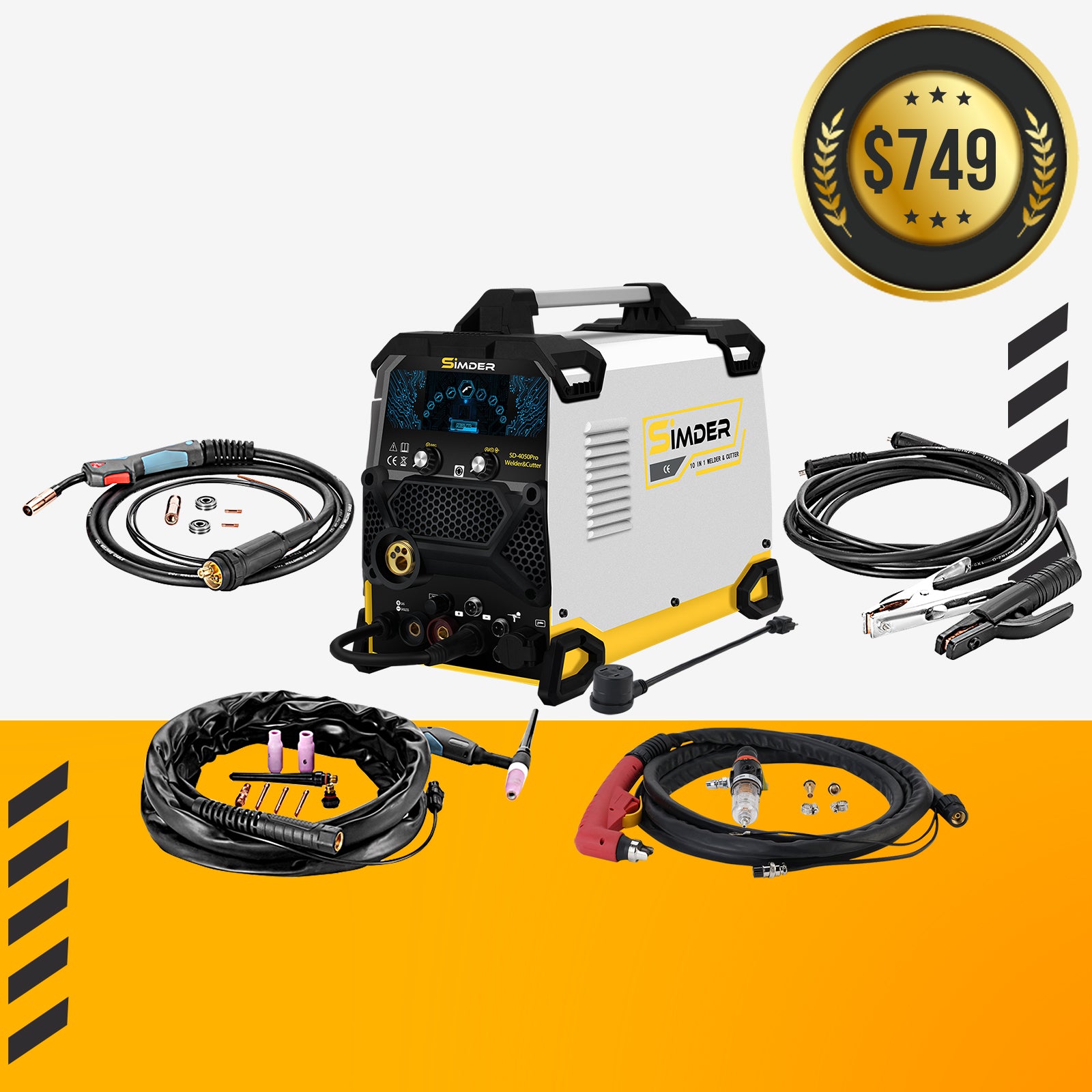 SSimderUpgradedSD-4050Pro(2024)10-in-1AluminumWelder&Cutter