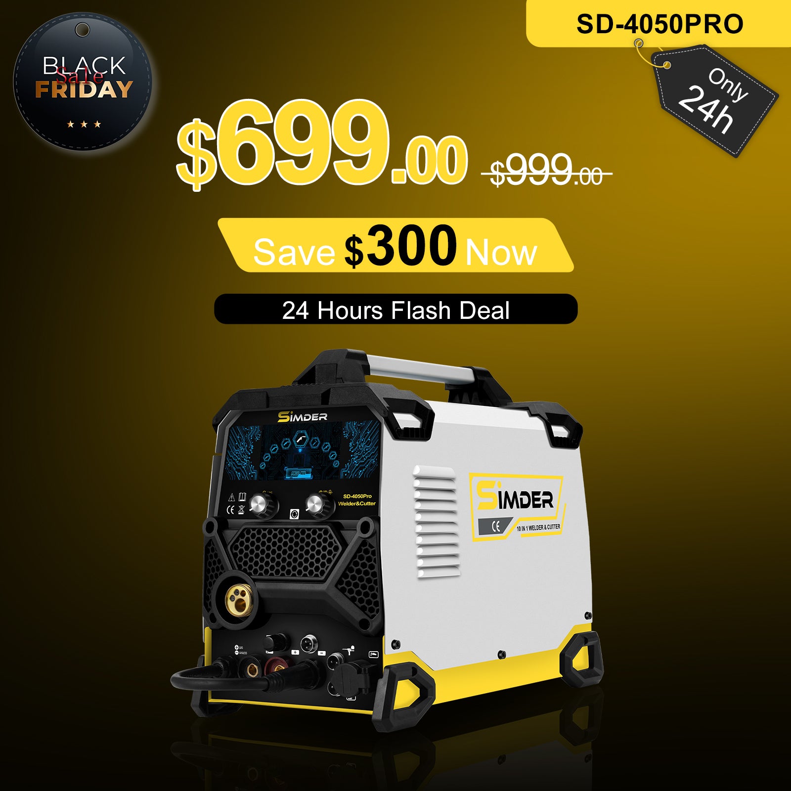 [24 Hours Flash Deal]SSimder Upgraded SD-4050Pro(2024) 10-in-1 Aluminum Welder&Cutter