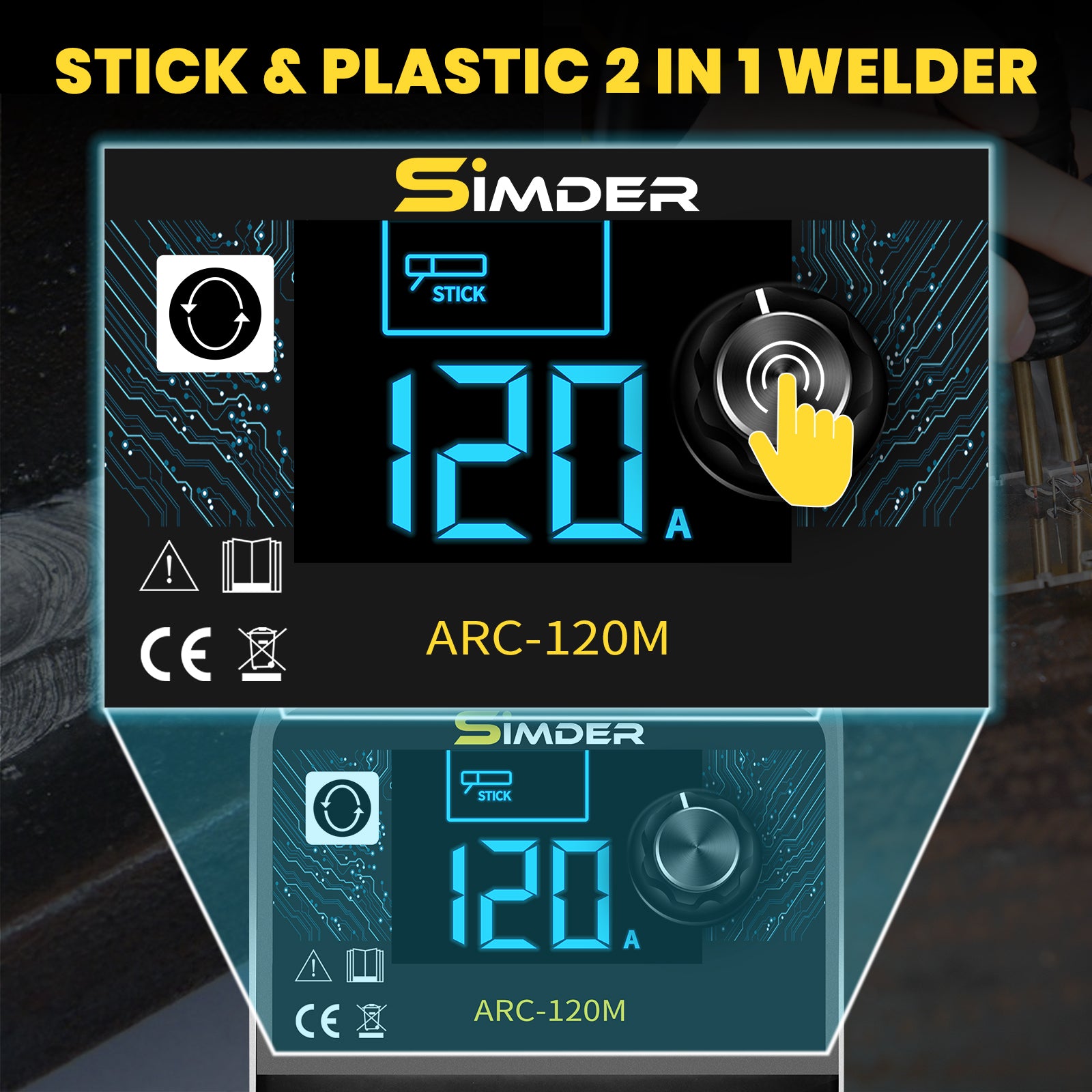 SSIMDER ARC-120M Stick Welder & Hot Stapler