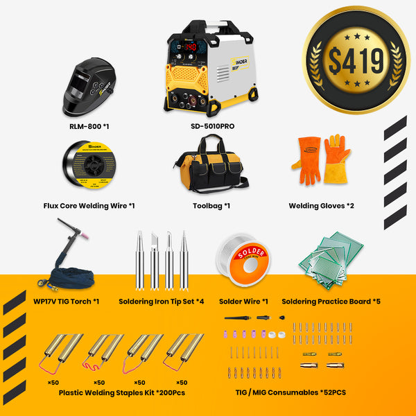 SSimder SD-5010 PRO 5-in-1 Welder, Hot Stapler&Soldering Iron