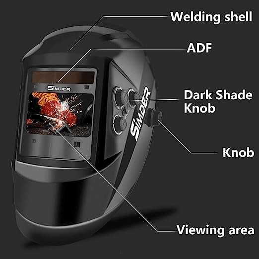 SSimder Auto Darkening True View Welding Helmet RLM-800 -